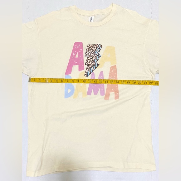 Tultex Womens XL Yellow MultiColor Alabama ShortSleeve Tee Collegiate Streetwear - Picture 7 of 12